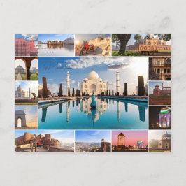  Taj Mahal, India Reizen waterverf retro Briefkaart