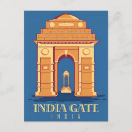  Taj Mahal, India Reizen waterverf retro Briefkaart