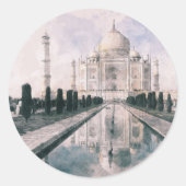 Taj Mahal, India Ronde Sticker (Voorkant)