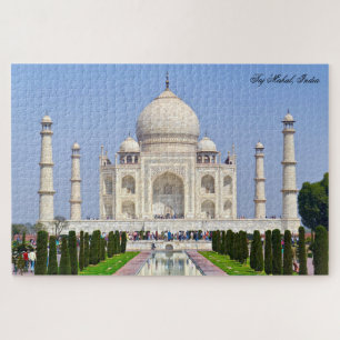 Taj Mahal India Schilderachtig Historische Jigzaag Legpuzzel