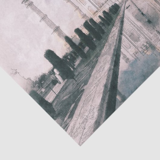 Taj Mahal, India Tissuepapier (Detail)