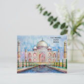 Taj Mahal India Toerisme Reizen Toevoegen aan Ver Briefkaart (Staand voorkant)