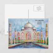 Taj Mahal India Toerisme Reizen Toevoegen aan Ver Briefkaart (Voorkant / Achterkant)