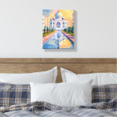Taj Mahal India Travel Painting Canvas Afdruk (Insitu (Slaapkamer))