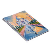 Taj Mahal India Travel Painting Notitieboek (Rechterzijde)
