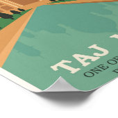 Taj Mahal - India Travel Poster (Hoek)