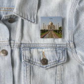 taj mahal india vierkante button 5,1 cm (In situ)