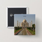 taj mahal india vierkante button 5,1 cm (Voorkant /achterkant)