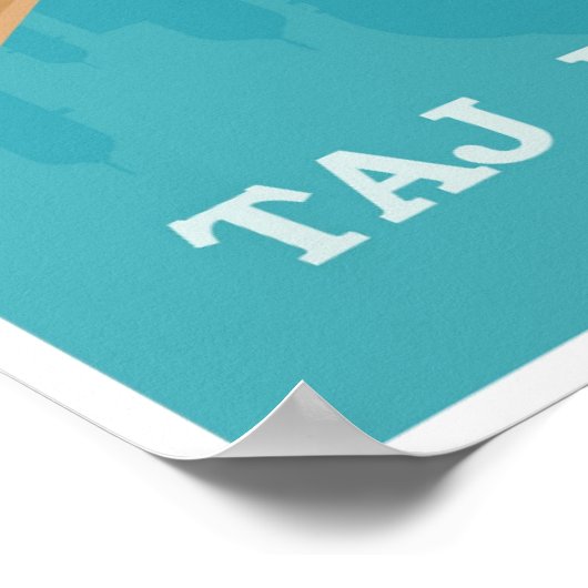 Taj Mahal India Vintage Travel Poster (Hoek)