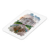 Taj Mahal India Waterverf Art Magneet (Linkerzijde)