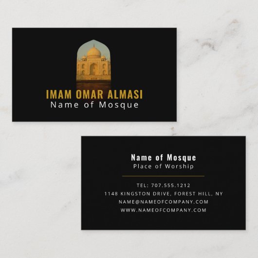 Taj Mahal, Islamitisch, Religieus Visitekaartje (Voorkant / Achterkant)
