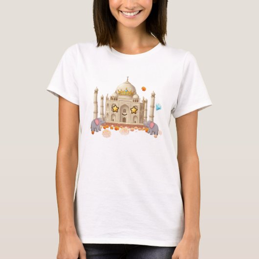 Taj Mahal Kawaii - Dreamy India Travel Design T-shirt (Voorkant)