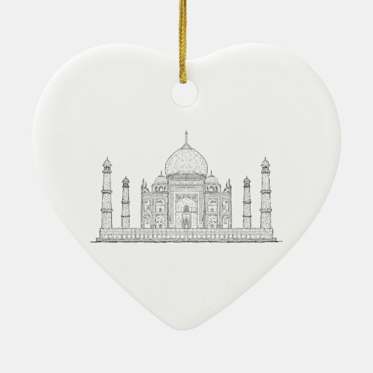 taj mahal keramisch ornament (Achterkant)