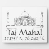Taj Mahal Latitude Longitude Fotoplaat (Voorkant)