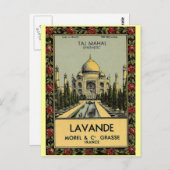 Taj Mahal Lavande Briefkaart (Voorkant / Achterkant)