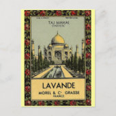 Taj Mahal Lavande Briefkaart (Voorkant)