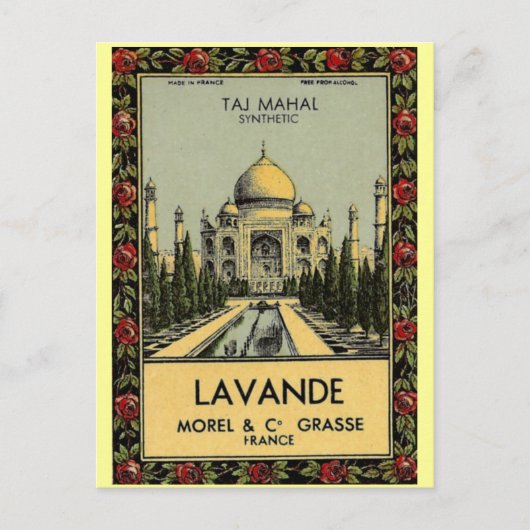 Taj Mahal Lavande Briefkaart (Voorkant)