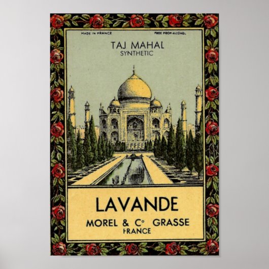 Taj Mahal Lavande Poster (Voorkant)