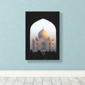 Taj Mahal Light van Dawn India Architecture Foto Canvas Afdruk (Insitu (Houten vloer))