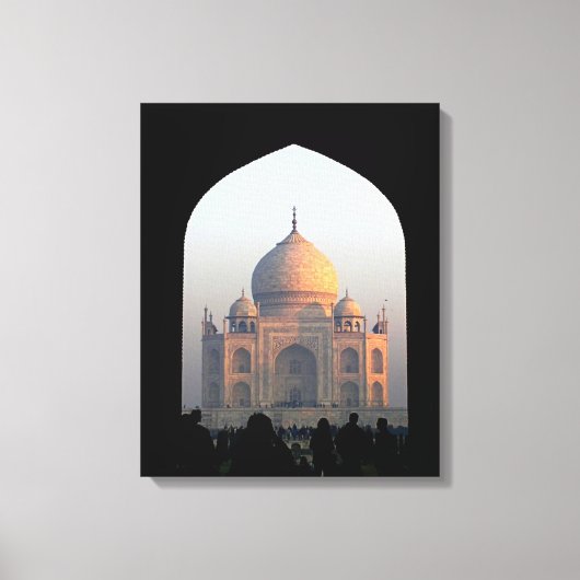 Taj Mahal Light van Dawn India Architecture Foto Canvas Afdruk (Voorkant)