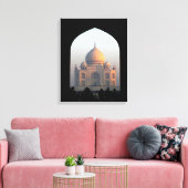 Taj Mahal Light van Dawn India Architecture Foto Canvas Afdruk (Insitu (Woonkamer))