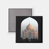 Taj Mahal Light van Dawn India Architecture Foto Magneet (Voorkant / Achterkant)