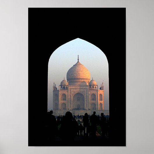 Taj Mahal Light van Dawn India Architecture Foto Poster (Voorkant)