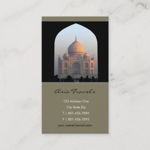 Taj Mahal Light van Dawn India Architecture Foto Visitekaartje