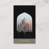 Taj Mahal Light van Dawn India Architecture Foto Visitekaartje (Achterkant)