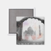  Taj Mahal Magnet – Agra India Reizen (Voorkant / Achterkant)