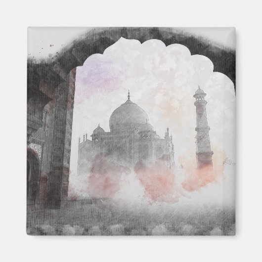  Taj Mahal Magnet – Agra India Reizen (Voorkant)