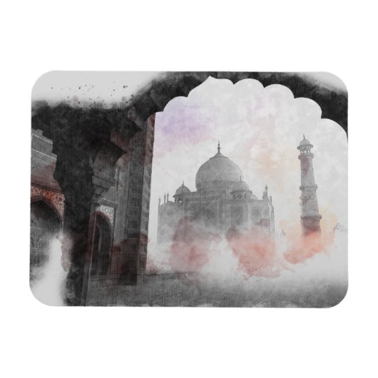  Taj Mahal Magnet – Agra India Reizen Magneet (Horizontaal)