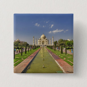 Taj Mahal-mausoleum / Agra, India 2 Vierkante Button 5,1 Cm