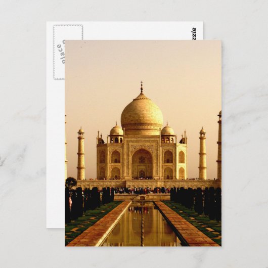 taj mahal mausoleum agra uttar pradesh grasmosqu briefkaart (Voorkant / Achterkant)