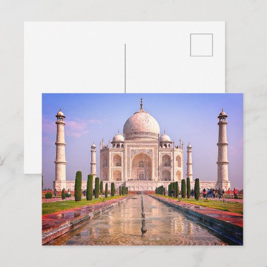 taj mahal Mausoleum India Briefkaart (Voorkant / Achterkant)