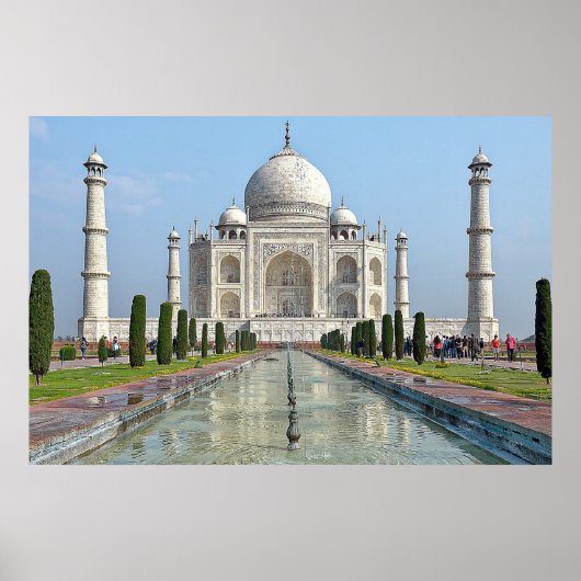 Taj Mahal Mausoleum India Poster (Voorkant)