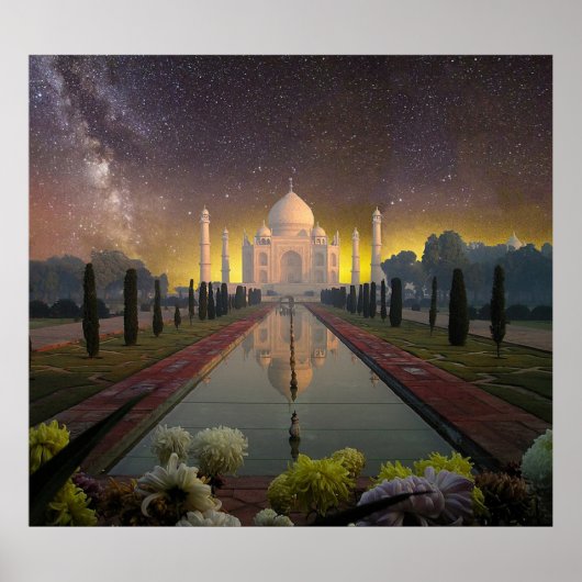 Taj Mahal-mausoleum India Poster (Voorkant)