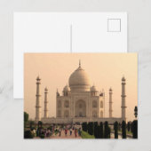 Taj Mahal met mensen Briefkaart (Voorkant / Achterkant)