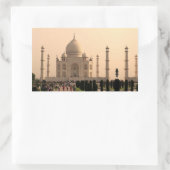 Taj Mahal met mensen Rechthoekige Sticker (Tas)