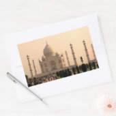Taj Mahal met mensen Rechthoekige Sticker (Envelop)