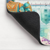 Taj Mahal & Olifant Waterverf Muismat (Hoek)