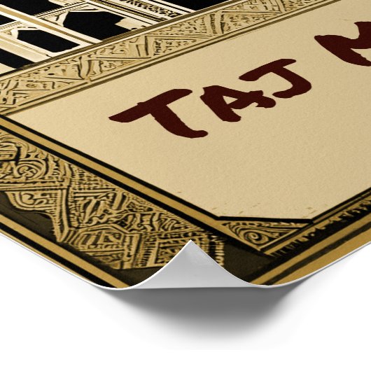 Taj Mahal  ontwerp Poster (Hoek)