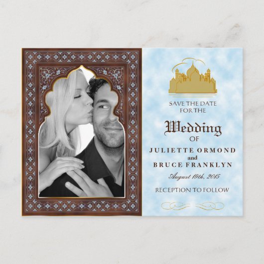 Taj Mahal - Oriental Bohemian Style Aankondigingskaart (Voorkant)