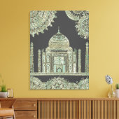 Taj Mahal - Oriental Bohemian Style Canvas Afdruk (Insitu (Woonkamer))