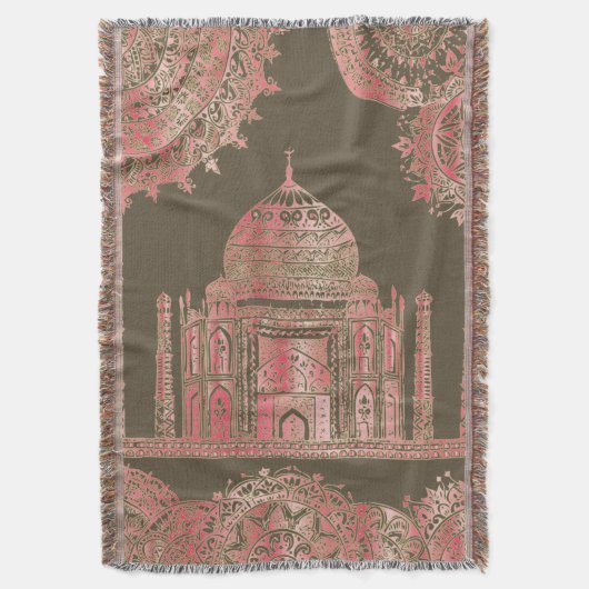 Taj Mahal - Oriental Bohemian Style Deken (Voorkant Verticaal)