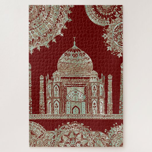 Taj Mahal - Oriental Bohemian Style Legpuzzel (Verticaal)