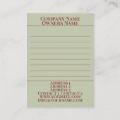 Taj Mahal - Oriental Bohemian Style Visitekaartje (Achterkant)