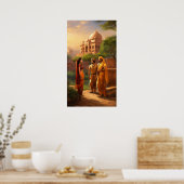 Taj Mahal Oud-Indisch Schilderij Poster (Keuken)