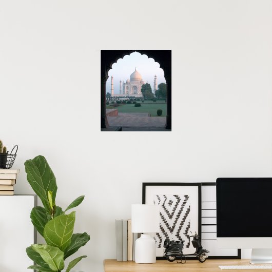 Taj Mahal overdag Poster (Thuiskantoor)