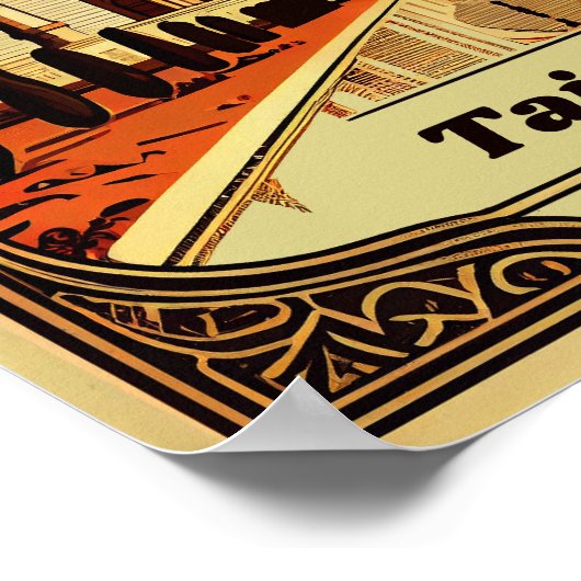 Taj Mahal  Plein Poster (Hoek)